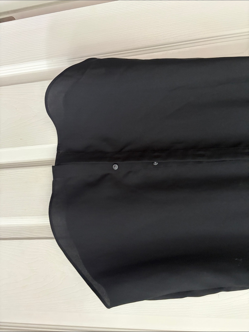 Ann Taylor Black Sleeveless Button-Front Collared Blouse - Picture 4 of 12